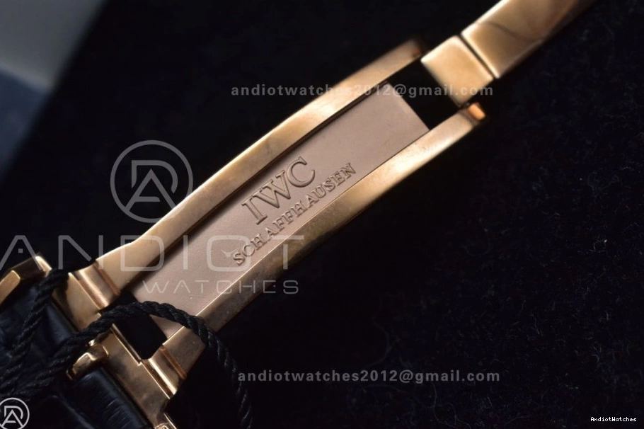 Black as Chrono Edition A7750 Portuguese Genuine) 1:1 ZF 444 Best Practical Thickness on Leather IW371482 (Same Strap 1031